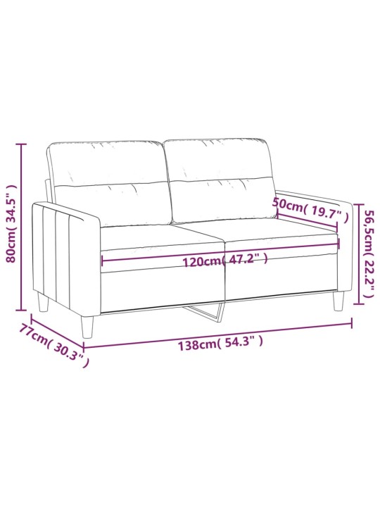 2-kohaline diivan tumehalli, 120 cm, kangas