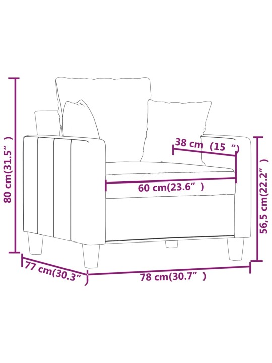 Tugitool, must, 60 cm, kangas