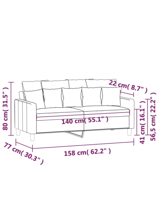 2-kohaline diivanvoodi, helehall, 140 cm, samet