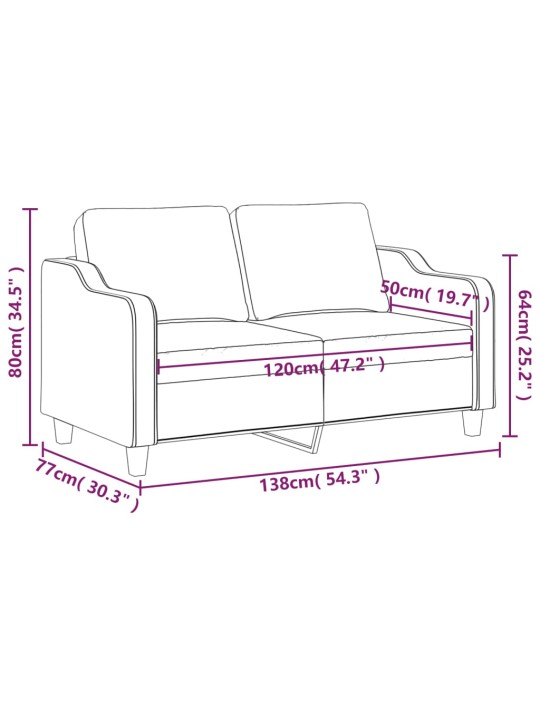2-kohaline diivan tumehalli, 120 cm, kangas