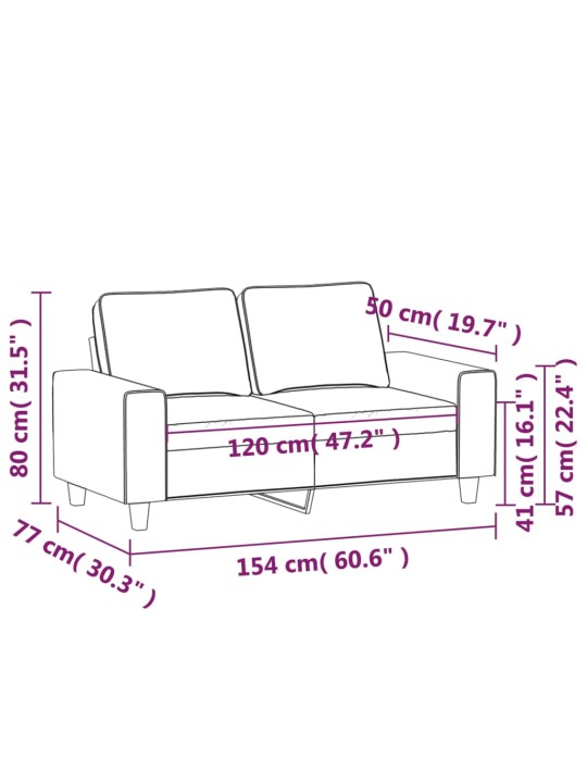 2-kohaline diivan tumehalli, 120 cm, kangas