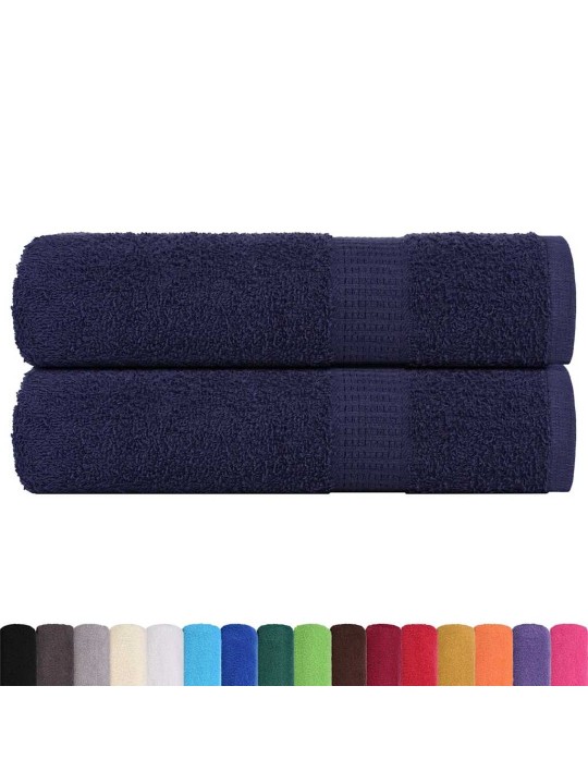 SAUNALINAD 2 TK, TUMESININE, 100X150 CM, 360 GSM, 100% PUUVILL