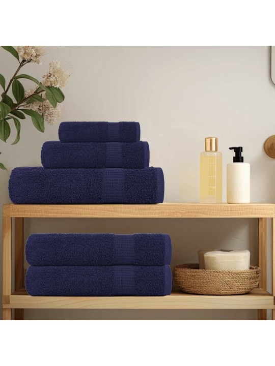 SAUNALINAD 2 TK, TUMESININE, 100X150 CM, 360 GSM, 100% PUUVILL