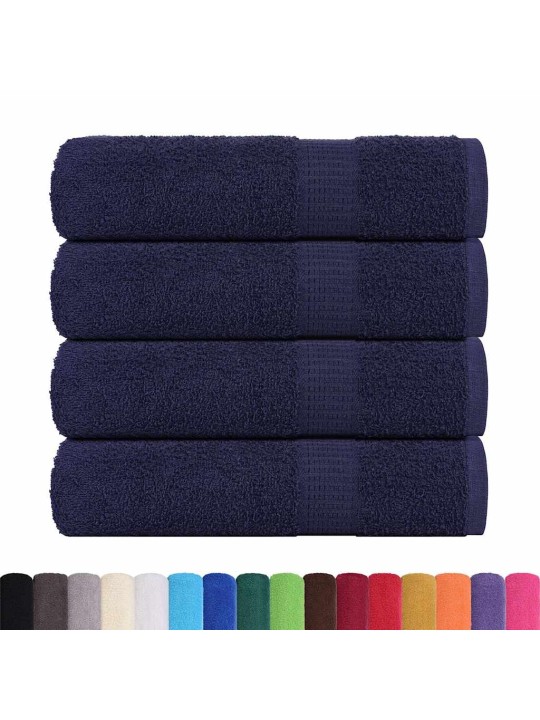 SAUNALINAD 4 TK, TUMESININE, 100X150 CM, 360 GSM, 100% PUUVILL
