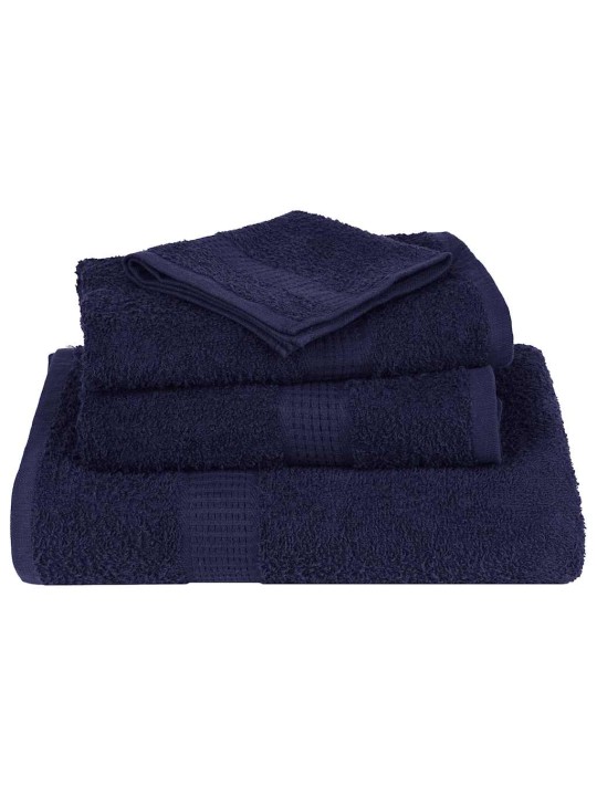 SAUNALINAD 4 TK, TUMESININE, 100X150 CM, 360 GSM, 100% PUUVILL