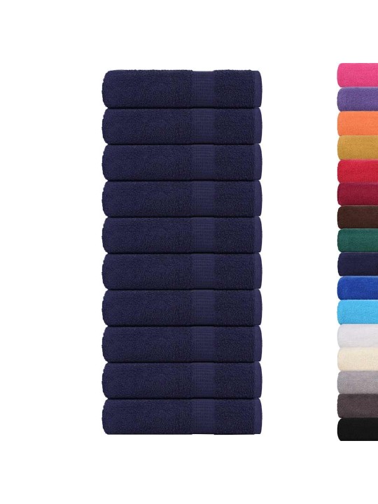 Saunalinad 10 tk, tumesinine, 100x150 cm, 360 gsm, 100% puuvill