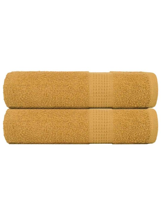 SAUNALINAD 2 TK, KULDNE, 100X150 CM, 360 GSM, 100% PUUVILL