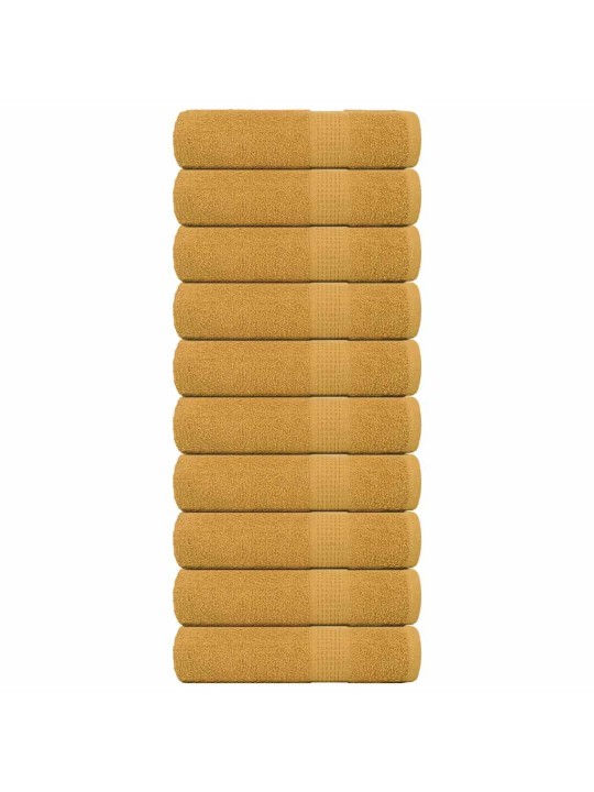 SAUNALINAD 10 TK, KULDNE, 100X150 CM, 360 GSM, 100% PUUVILL