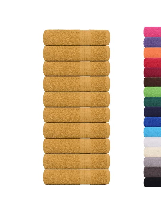 SAUNALINAD 10 TK, KULDNE, 100X150 CM, 360 GSM, 100% PUUVILL