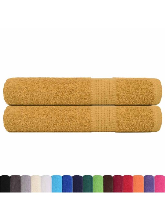 SAUNARÄTIKUD 2 TK, KULDNE, 80X200 CM, 360 GSM, 100% PUUVILL