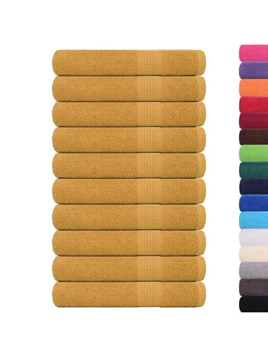 SAUNARÄTIKUD 10 TK, KULDNE, 80X200 CM, 360 GSM, 100% PUUVILL
