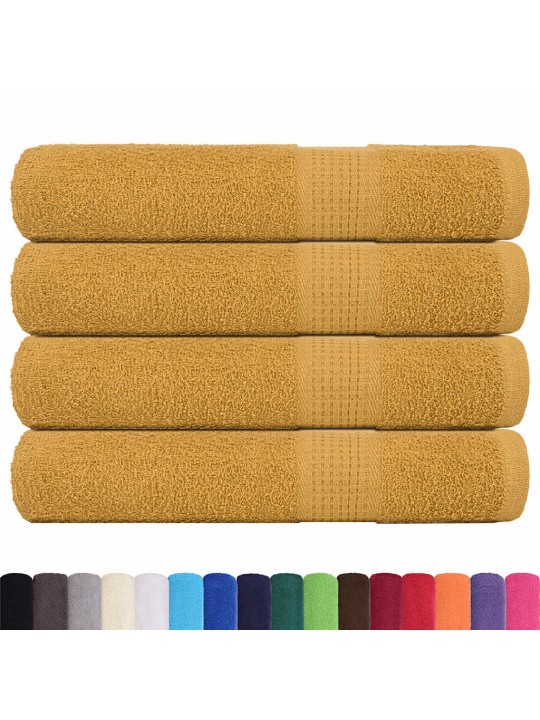 RÄTIKUD 4 TK, KULDNE, 100X200 CM, 360 GSM, 100% PUUVILL