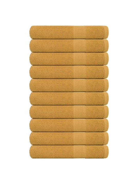 Rätikud 10 tk, kuldne, 100x200 cm, 360 gsm, 100% puuvill