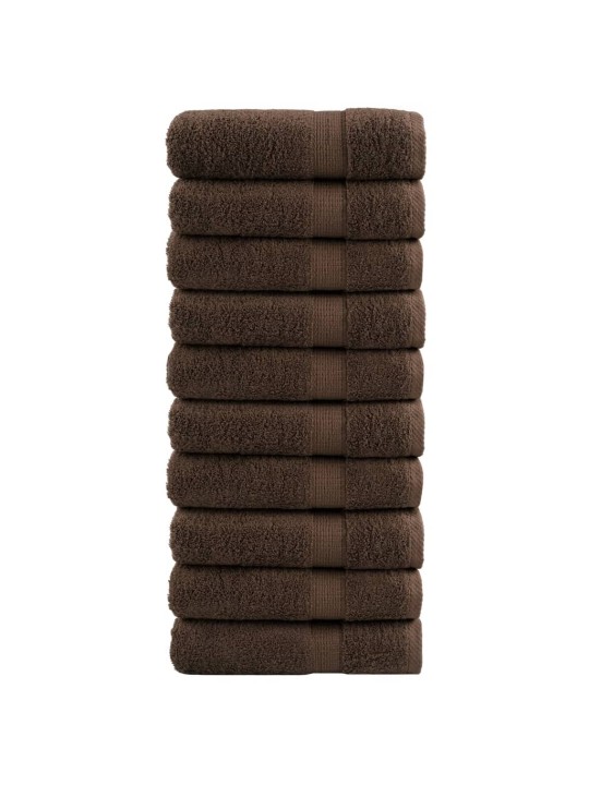 SAUNALINA SOLUND 10 TK, PRUUN, 70X140 CM, 600 GSM