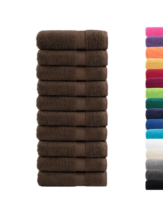 SAUNALINA SOLUND 10 TK, PRUUN, 70X140 CM, 600 GSM