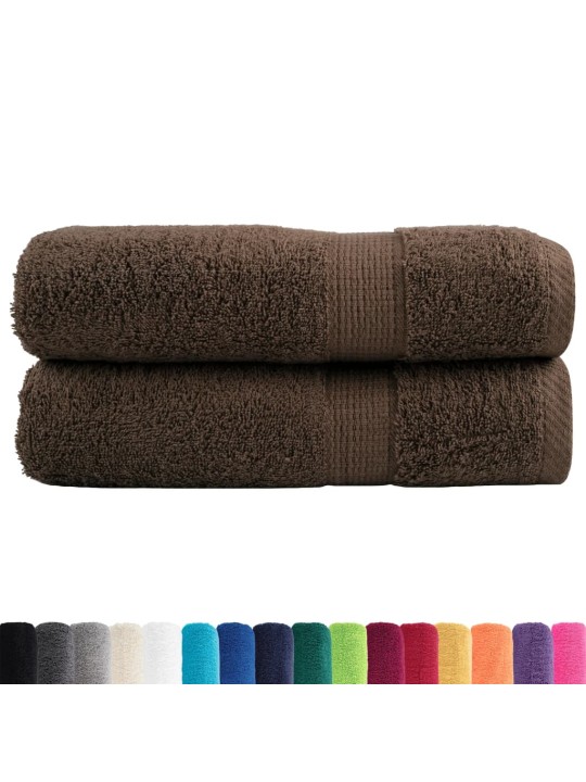SAUNALINA SOLUND 2 TK, PRUUN, 100 X 150 CM, 600 GSM