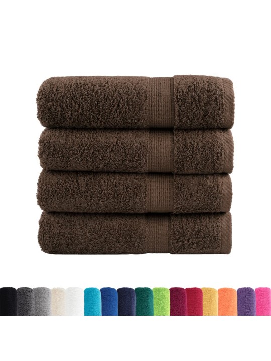 SAUNALINA SOLUND 4 TK, PRUUN, 100 X 150 CM, 600 GSM