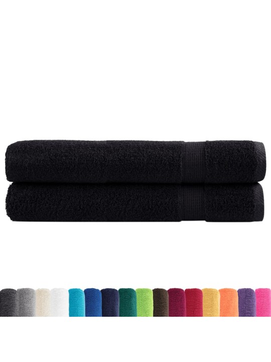 RÄTIKUD SOLUND 2 TK, MUST, 100X200 CM, 600 GSM