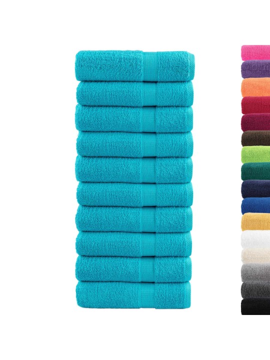 SAUNALINA SOLUND 10 TK, TÜRKIIS, 70X140 CM, 600 GSM
