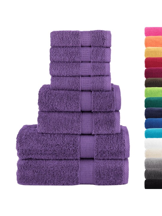 8-OSALINE RÄTIKUTE KOMPLEKT SOLUND, LILLA, 600 GSM