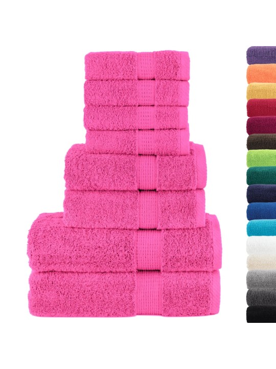 8-OSALINE RÄTIKUTE KOMPLEKT SOLUND, ROOSA, 600 GSM