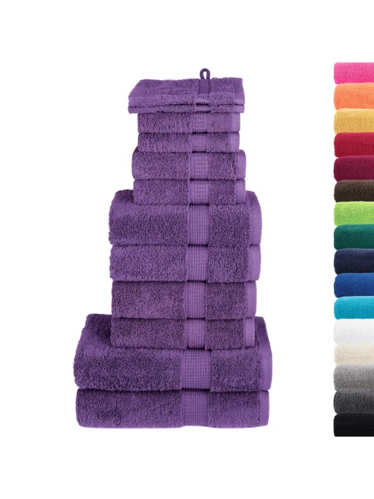 12-OSALINE RÄTIKUTE KOMPLEKT SOLUND, LILLA, 600 GSM
