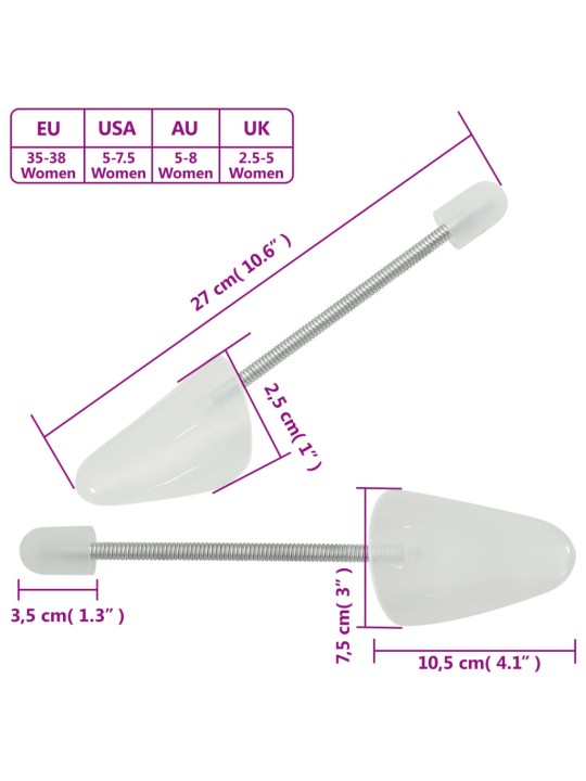 Kingapuud 5 tk, valge, eu 35-38, plast