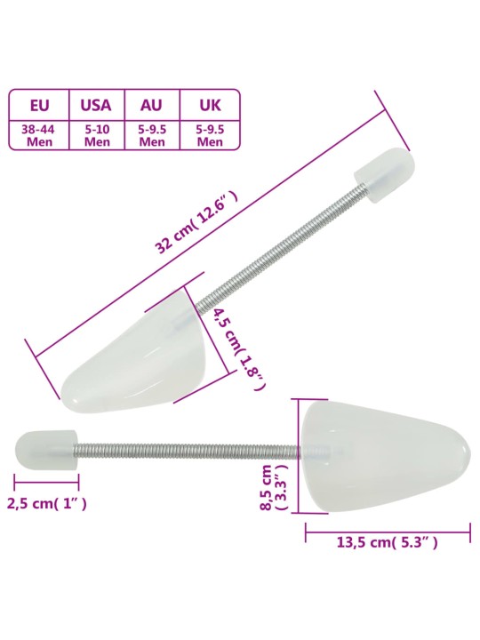 Kingapuud 5 tk, valge, eu 38-44, plast