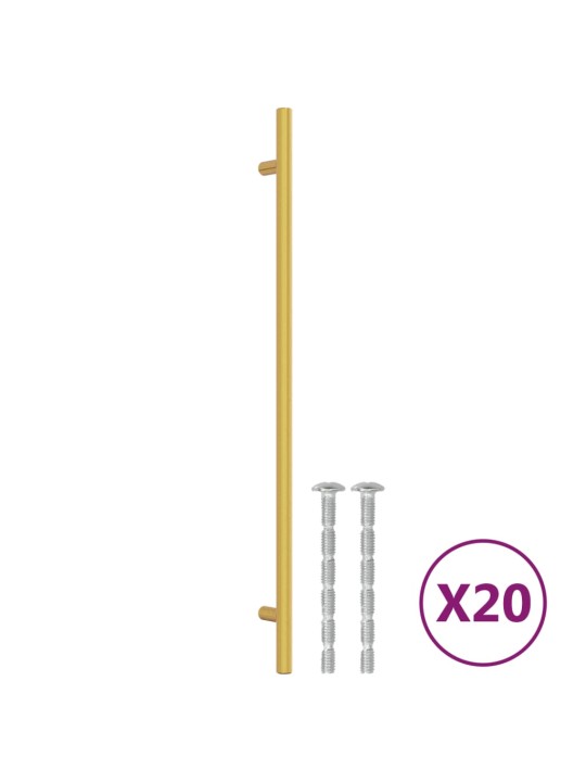 Kapi käepidemed 20 tk, kuldne, 320 mm, roostevaba teras