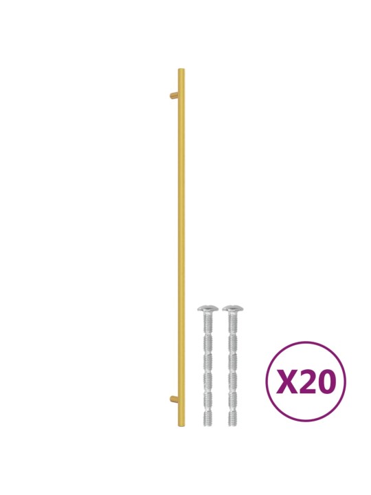 Kapi käepidemed 20 tk, kuldne, 480 mm, roostevaba teras