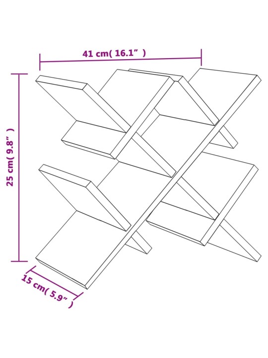 Veiniriiul 5 pudelile, 41 x 15 x 25 cm, bambus