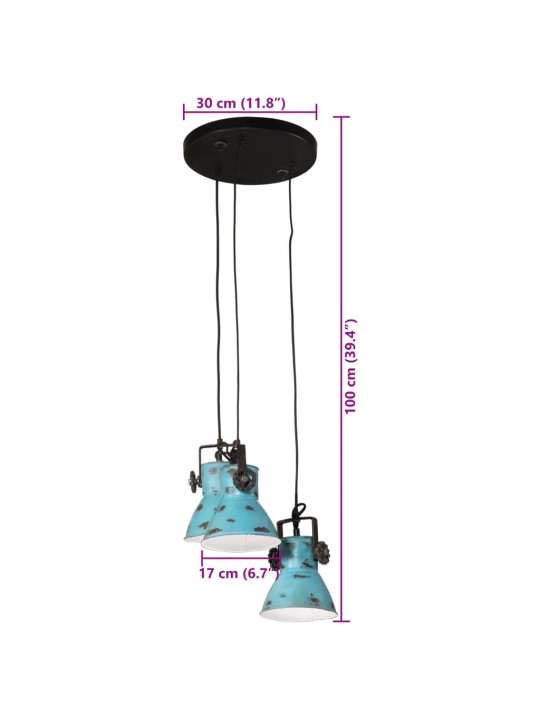 Laelamp 25 W, kulunud sinine, 30x30x100 cm, e27