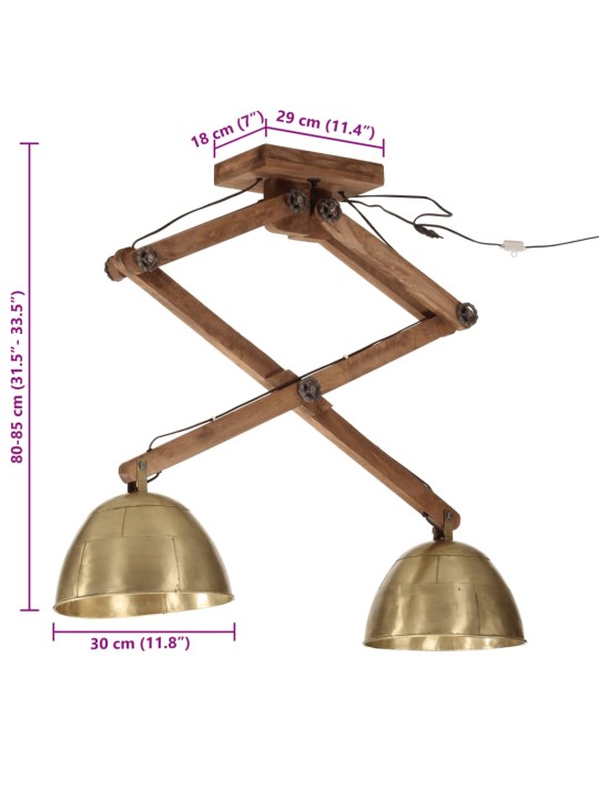 Laelamp, 25 W, antiik messing, 29 x 18 x 85 cm, e27