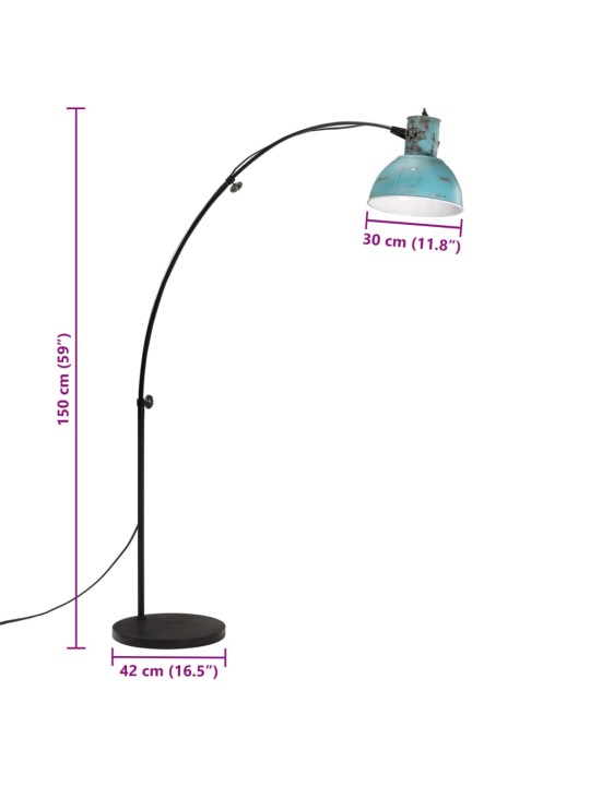 PÕRANDALAMP, 25 W, KULUNUD SININE, 150 CM, E27