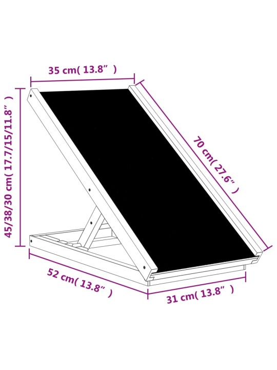 Kaldtee koerale, hall, 70 x 35 cm, nulupuit