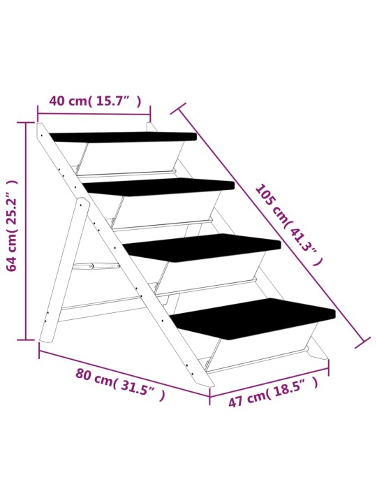 Trepp koerale, hall, 105 x 47 cm, nulupuit