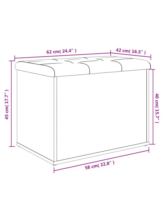 Hoiupink, hall sonoma tamm, 62 x 42 x 45 cm, tehispuit