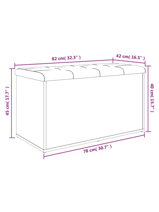 Hoiupink, suitsutatud tamm, 82 x 42 x 45 cm, tehispuit