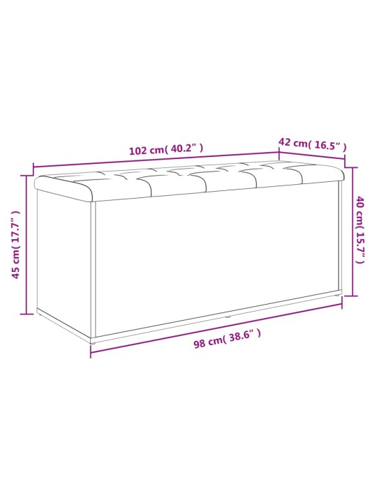 Hoiupink, valge, 102 x 42 x 45 cm, tehispuit