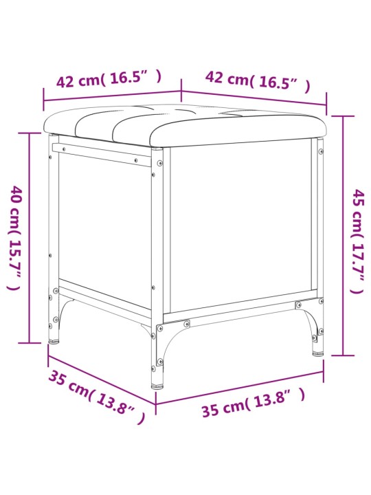 Hoiupink, hall sonoma tamm, 42 x 42 x 45 cm, tehispuit