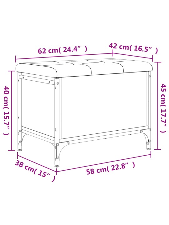 Hoiupink, must, 62 x 42 x 45 cm, tehispuit