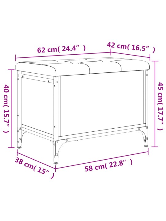 Hoiupink, suitsutatud tamm, 62 x 42 x 45 cm, tehispuit