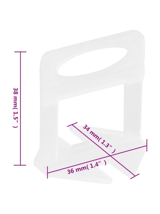 Plaatide tasandussüsteemi klambrid 250 tk, 1 mm