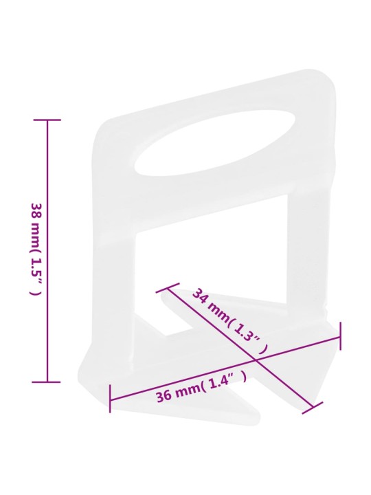 Plaatide tasandussüsteemi klambrid 250 tk, 2 mm