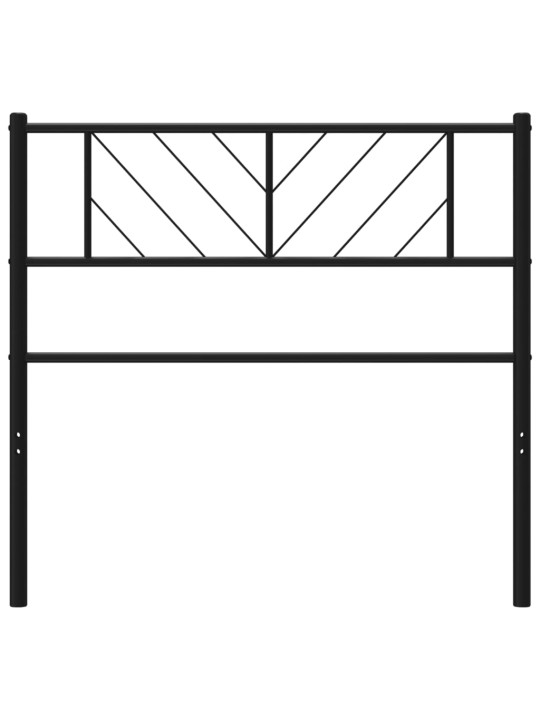 Metallist voodipeats, must, 75 cm