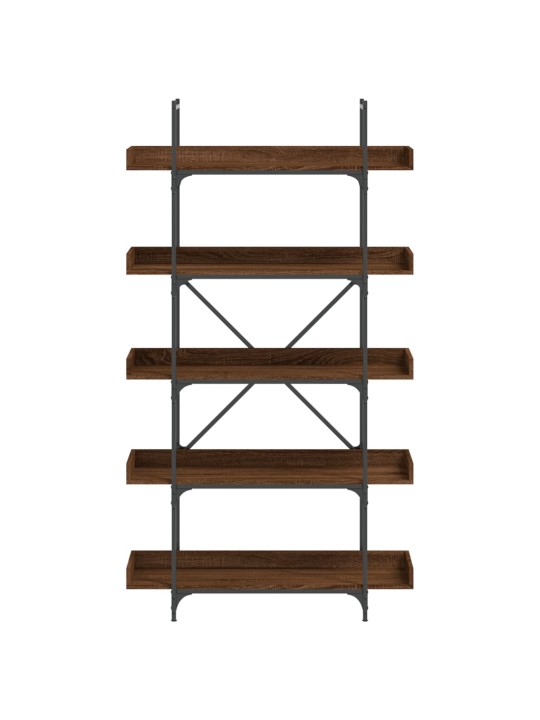 Raamaturiiul 5 korrust, pruun tamm, 100x33x180,5 cm, tehispuit