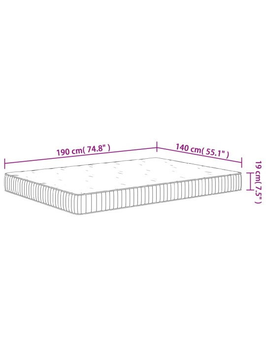 Vedrutaskutega madrats, keskmine, 140 x 190 cm