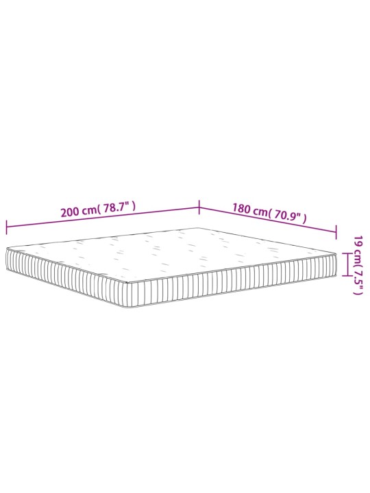 Vedrutaskutega madrats, keskmine, 180 x 200 cm