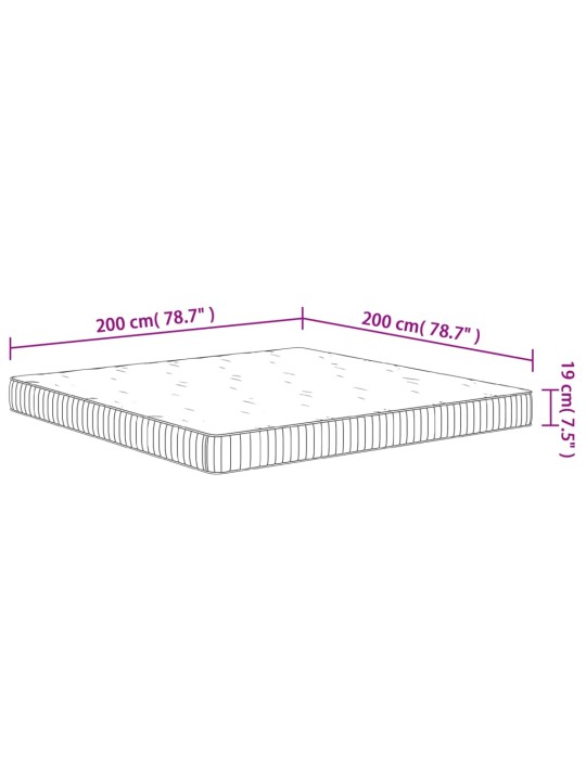 Vedrutaskutega madrats, keskmine, 200 x 200 cm