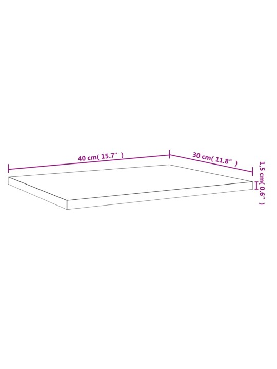 Seinariiulid 4 tk, suitsutatud tamm, 40x30x1,5 cm, tehispuit